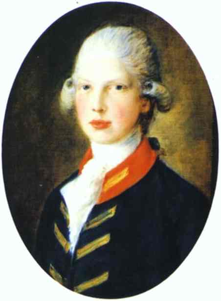 Oil painting:Portrait of Prince Edward, Later Duke of Kent. 1782