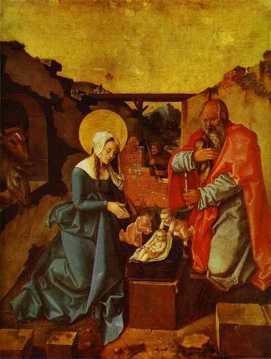 Oil painting:The Nativity. 1510