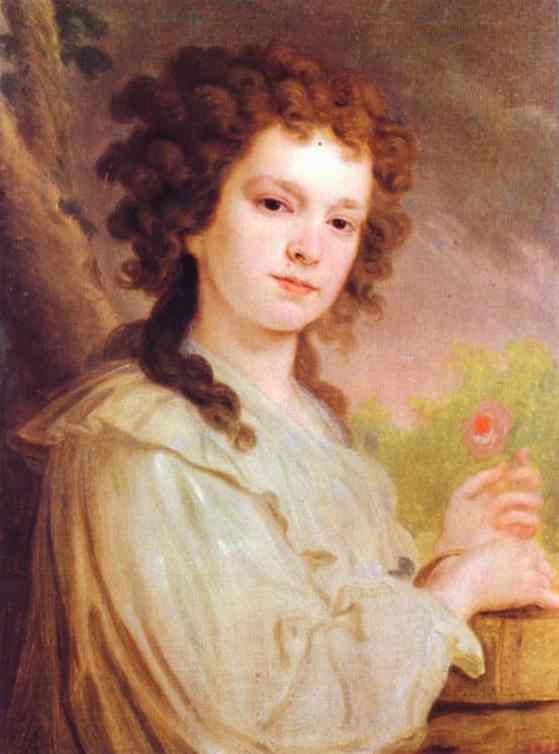 Oil painting:Portrait of O. K. Filippova. 1790
