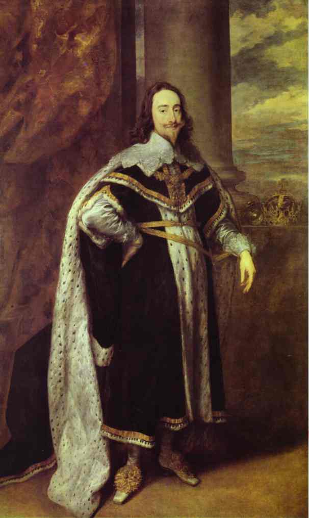 Oil painting:Charles I, King of England. 1636