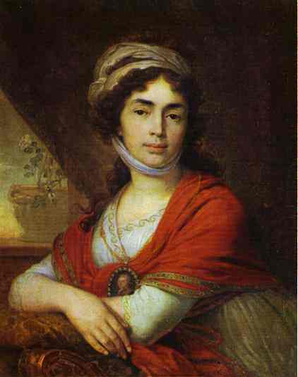 Oil painting:Portrait of M. D. Dunina. 1799