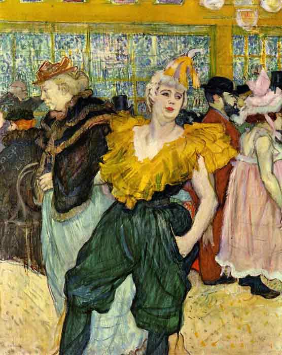 Oil painting for sale:At the Moulin Rouge: The Clowness Cha-U-Kao , 1895