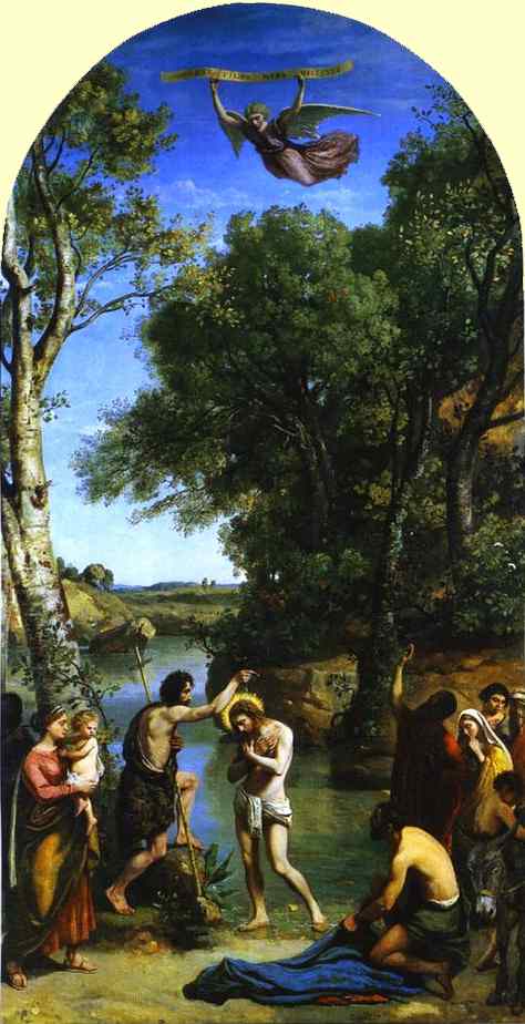 Oil painting:The Baptism of Christ. 1844