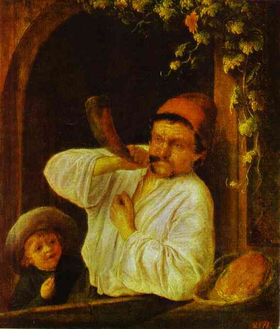 Oil painting:A Baker.