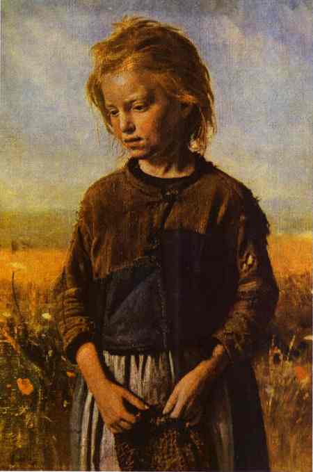 Oil painting:A Fisher-Girl. 1874