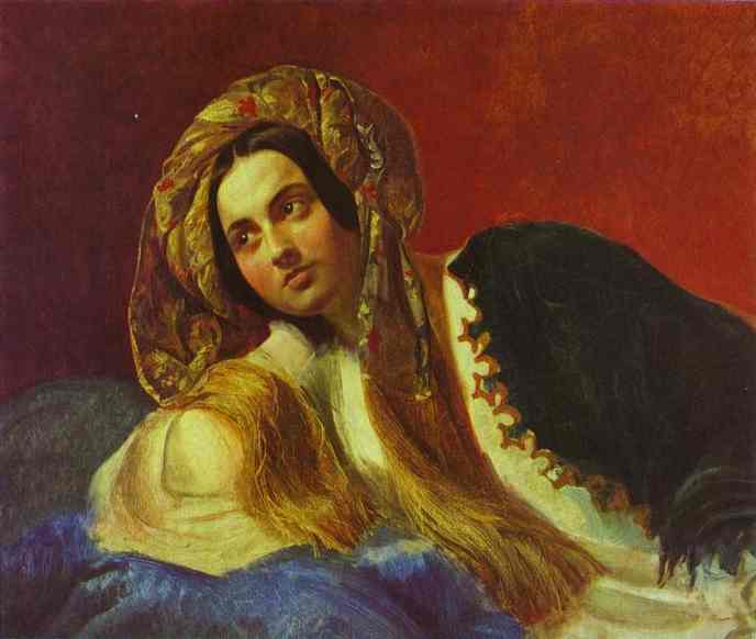 Oil painting:A Turkish Girl. 1837