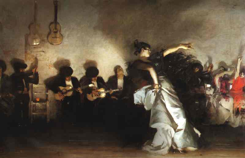 Oil painting:El Jaleo. 1882