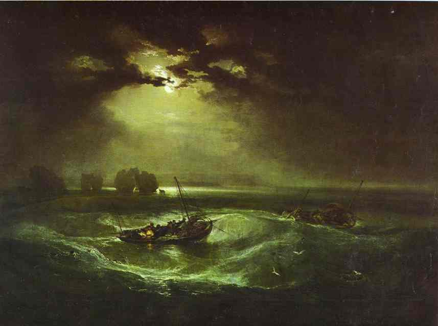 Oil painting:Fishermen at Sea. 1796