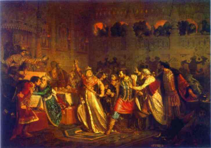 Oil painting:Great Duchess Sophia Vitovna. 1861
