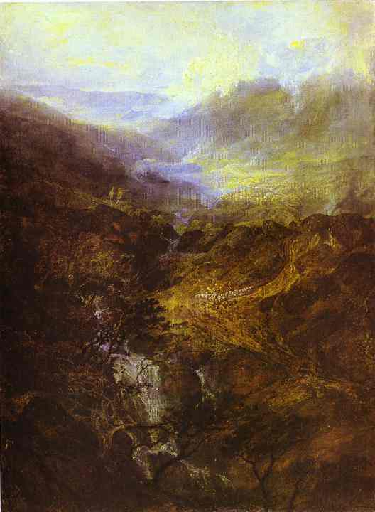 Oil painting:Morning Amongst the Coniston Fells, Cumberland. 1798