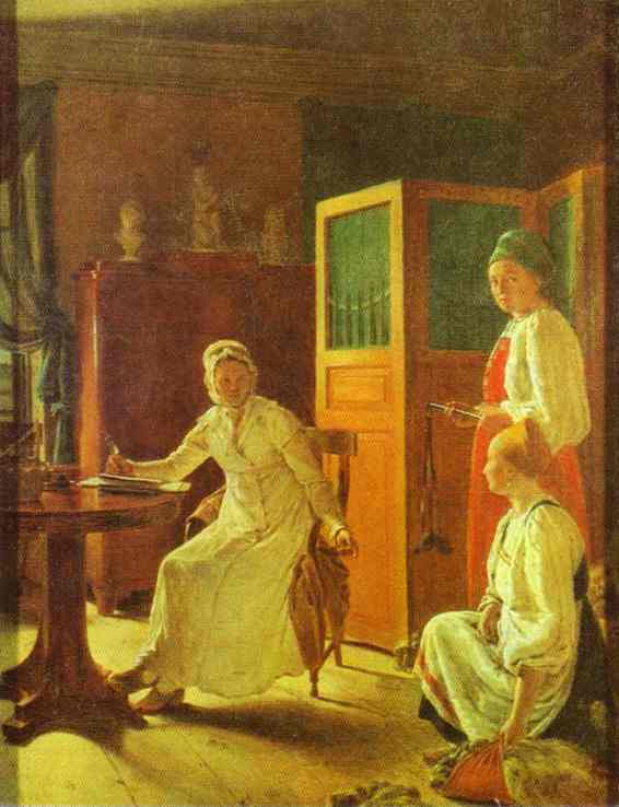 Oil painting:Morning of the Landlady. 1823