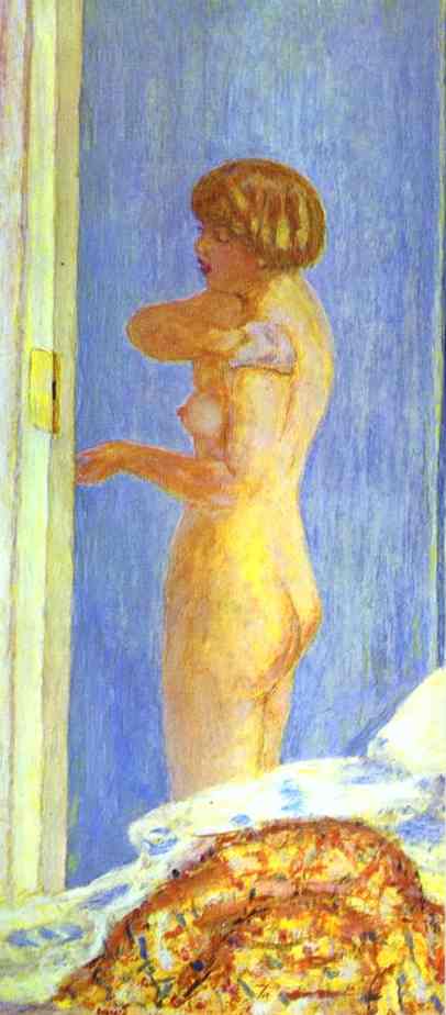 Oil painting:Nude with Covered Legs, 1911