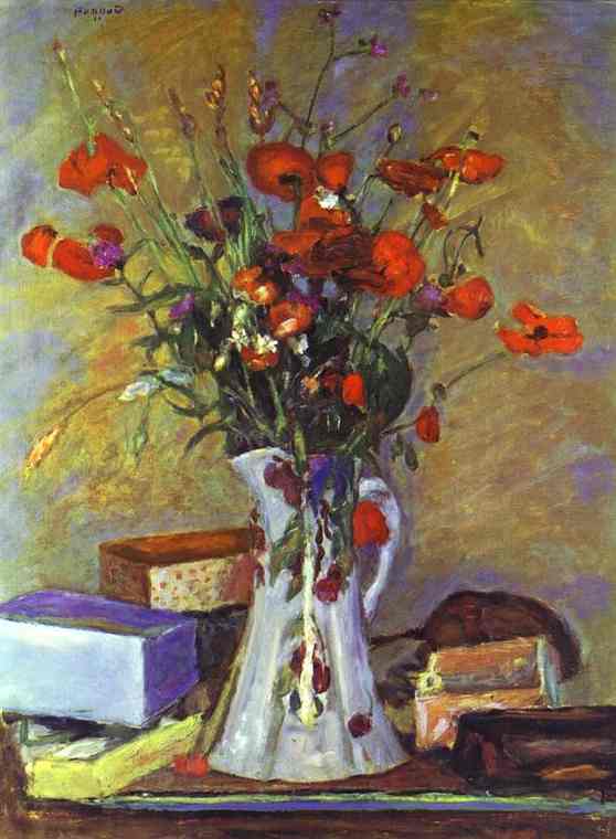 Oil painting:Poppies. 1914