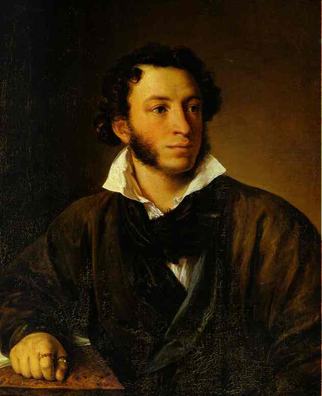 Oil painting:Portrait of Alexander Pushkin. 1827