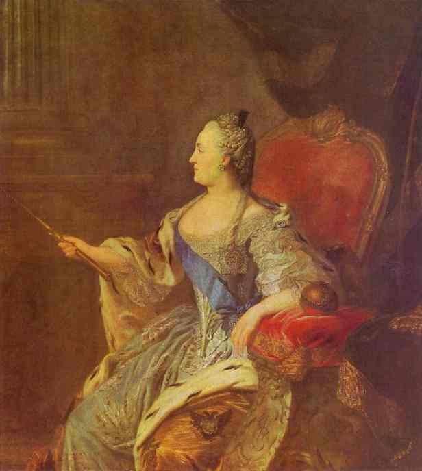 Oil painting:Portrait of Catherine II. 1763