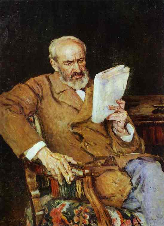 Oil painting:Portrait of Dr. A. D. Yezersky. c. 1910