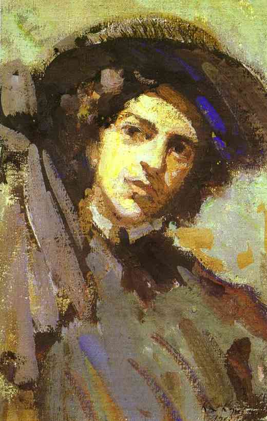 Oil painting: Portrait of Nadezhda Komarovskaya. 1908