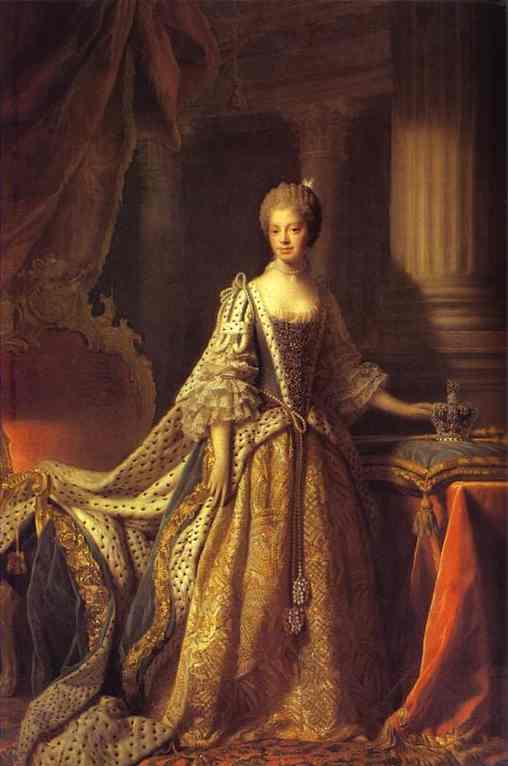 Oil painting:Portrait of Queen Charlotte. 1761