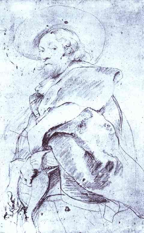 Oil painting:Self-Portrait. Study. 1639