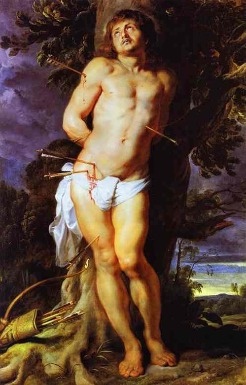 Oil painting:St. Sebastian. c.1618