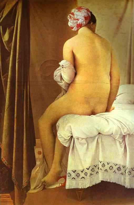 Oil painting:The Bather of Valpin?on. 1808