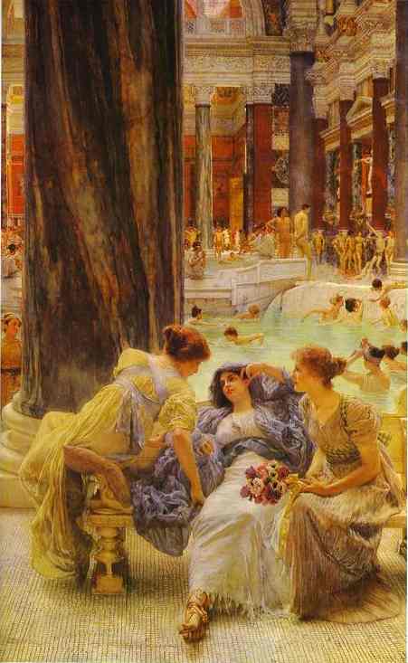 Oil painting:The Baths of Caracalla. 1899