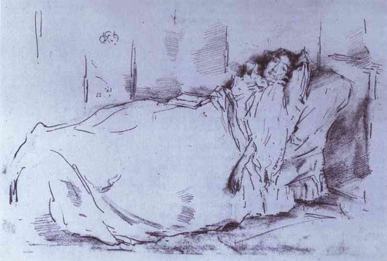 Oil painting:The Siesta. 1896