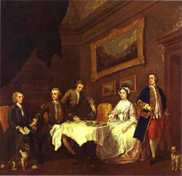 Oil painting:The Strode Family. c.1738