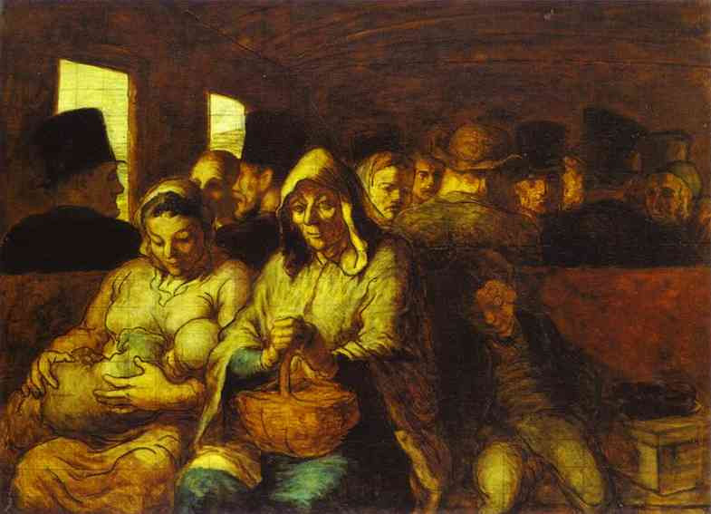 Oil painting:The Third-Class Carriage. 1860