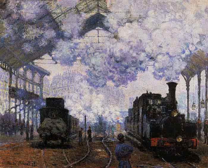 Oil painting for sale:Arrival at Saint-Lazare Station , 1876