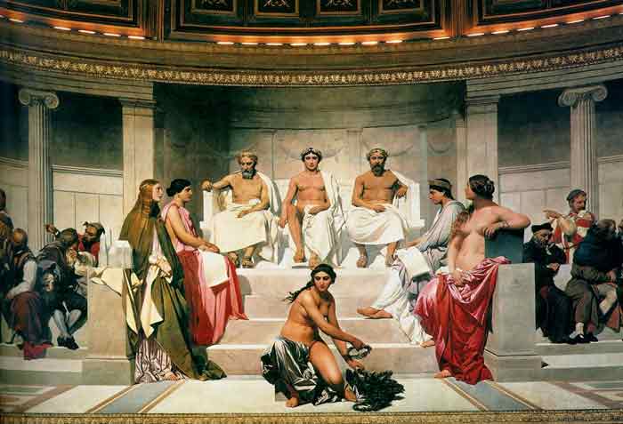 Oil painting for sale:Hemicycle of the Ecole des Beaux-Arts, 1814