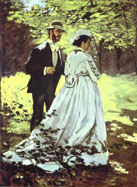 The Walkers (Bazille and Camille). 1865.