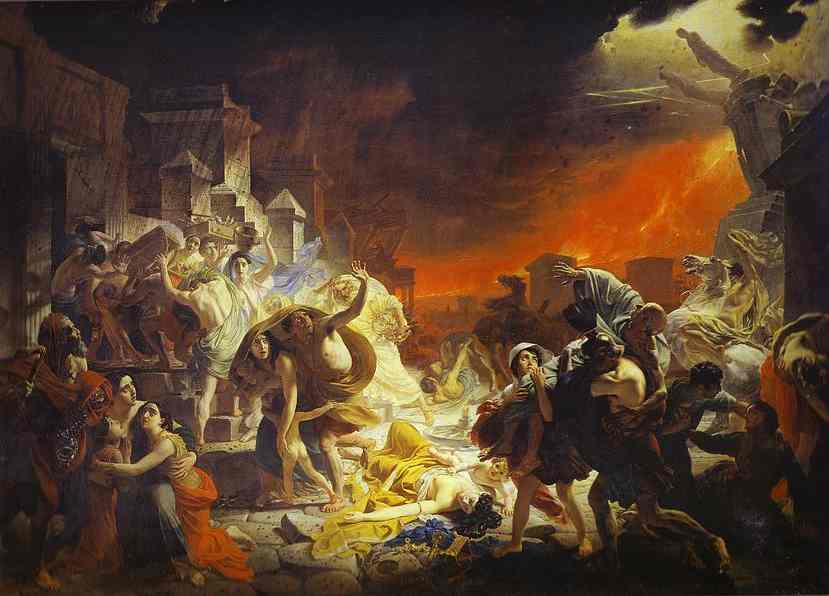 Oil painting:The Last Day of Pompeii. 1830