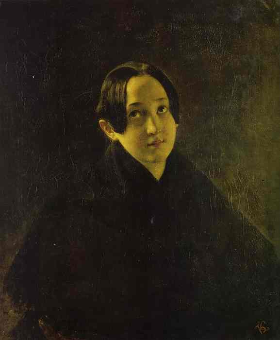 Oil painting:Portrait of Ye. I. Durnova. 1836