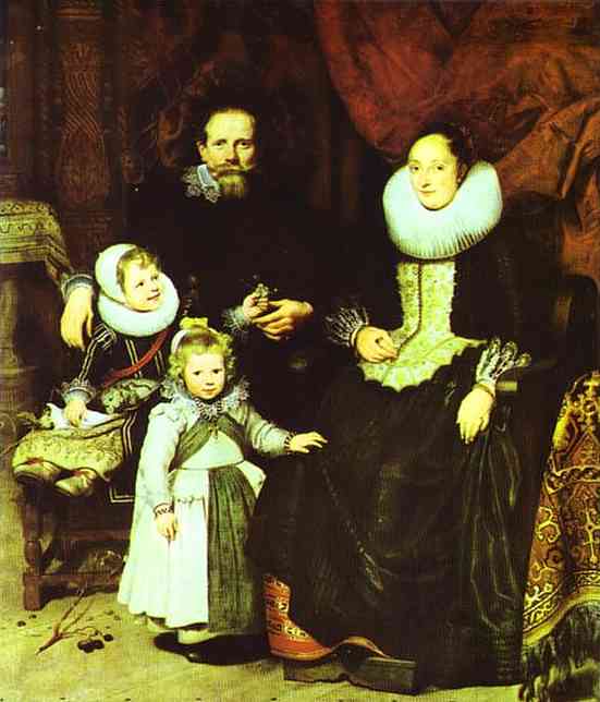 Oil painting:Portrait of the Artist with his Family. 1621