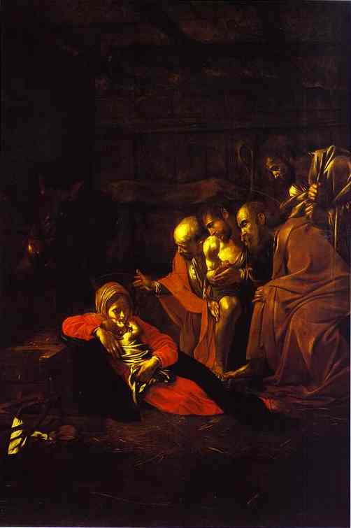 Oil painting:The Adoration of the Shepherds. 1608