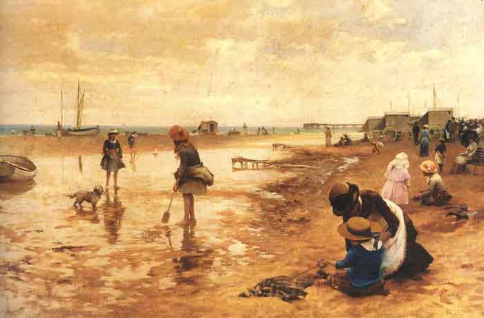 Oil painting for sale:A day at the seaside, 1886
