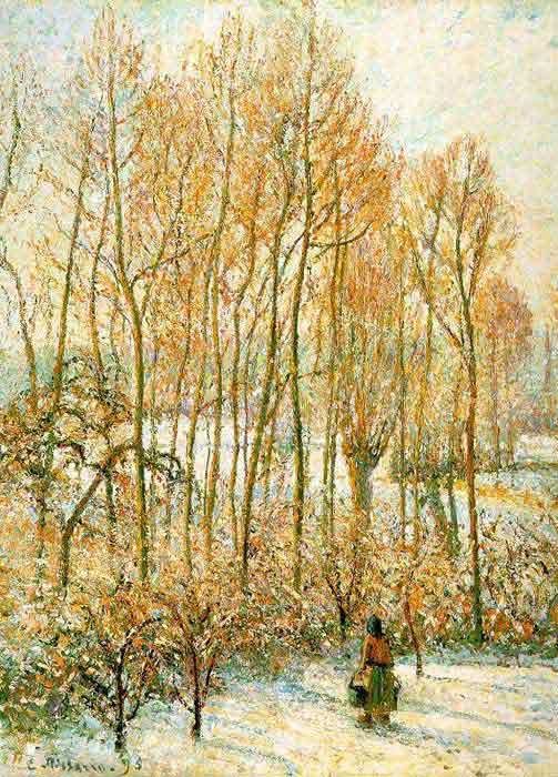 Oil painting for sale:Morning Sunlight on the Snow, Eragny-Sur-Epte, 1895