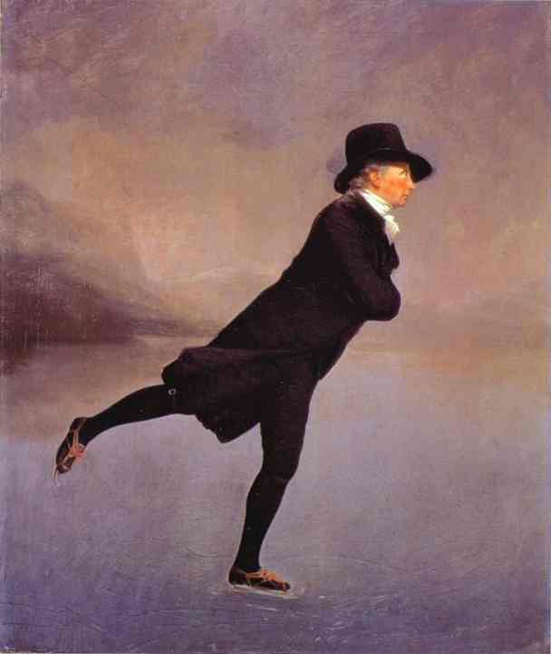 Oil painting:Portrait of The Reverend Robert Walker Skating. 1784