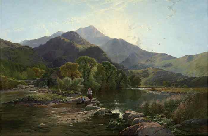 Oil painting for sale:On the Hills , North Wales, 1860