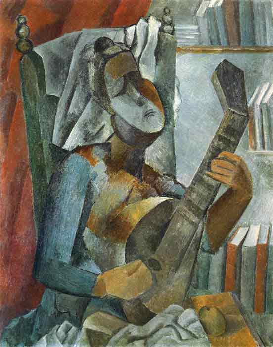 Oil painting for sale:Woman Playing the Mandolin, 1909