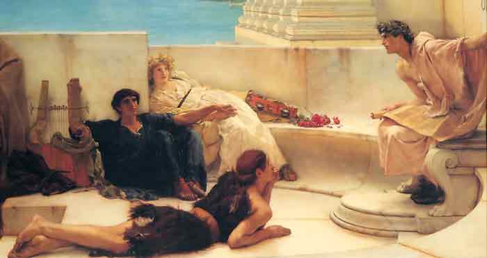 Oil painting for sale:A Reading from Homer, 1885