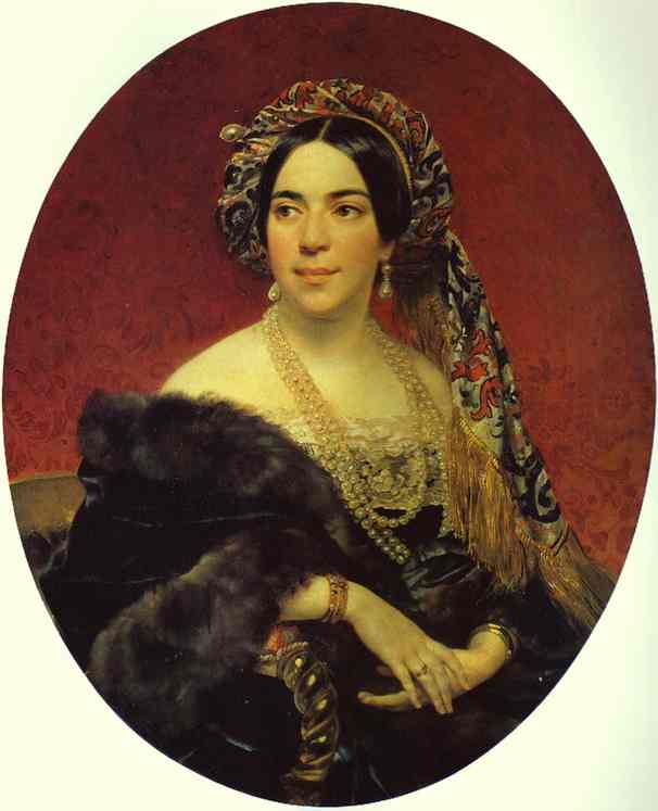 Oil painting:Portrait of Princess Z. A. Volkonskaya. Not later than 1842