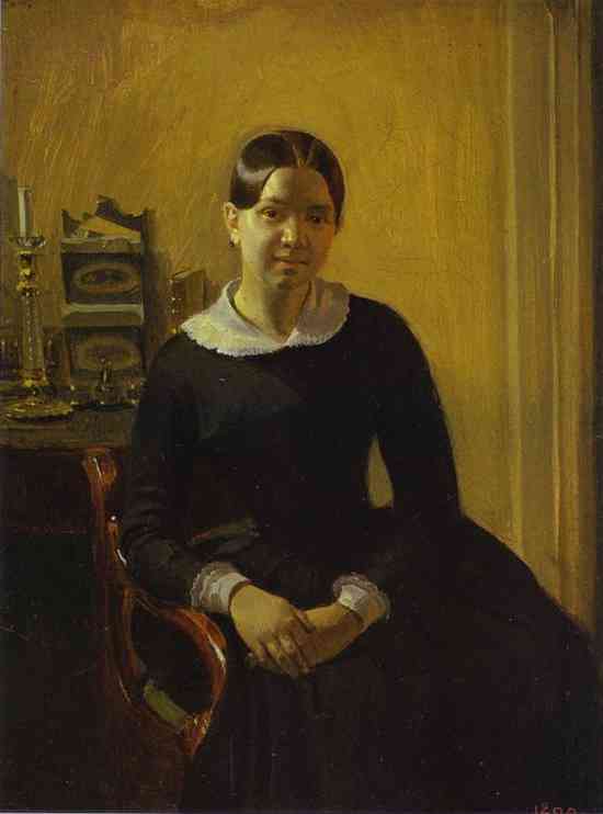 Oil painting:Portrait of Anna Zhdanovich. 1848