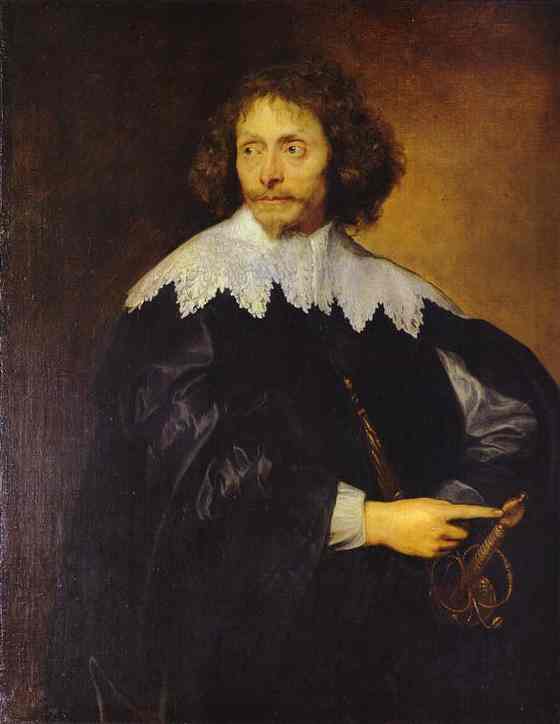 Oil painting:Portrait of Sir Thomas Chaloner. 1630