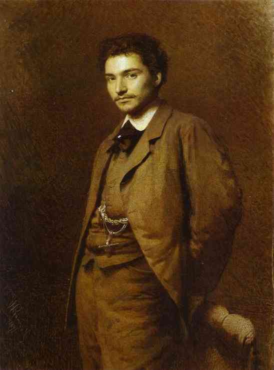 Oil painting:Portrait of the Artist Feodor Vasilyev. 1871