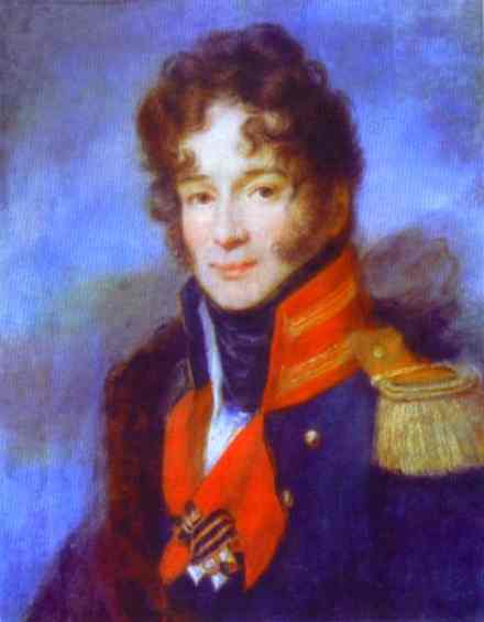 Oil painting:Portrait of the Commander of the Dragoon Regiment P. A. Chicherin. 1810