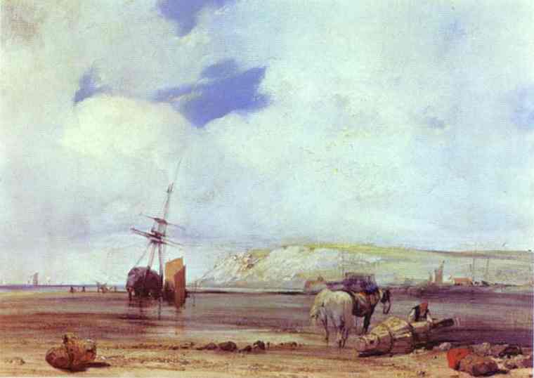 Oil painting:Coast of Picardy. 1823