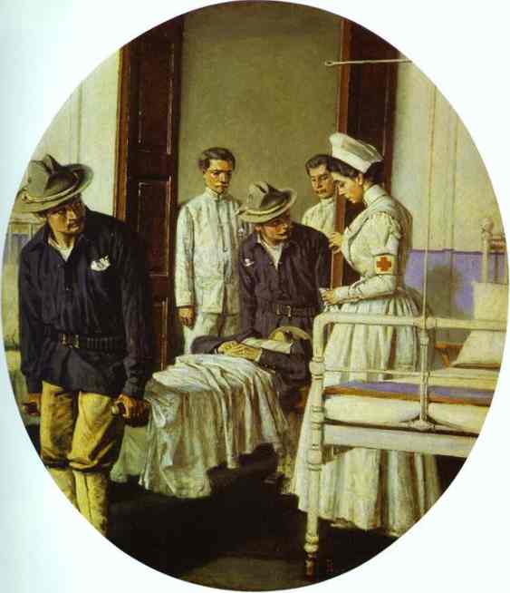 Oil painting:In the Hospital. 1901