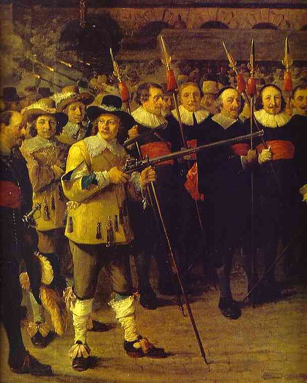Oil painting:Members of Antwerp Town Council and Masters of the Armaments Guild. Detail. 1643